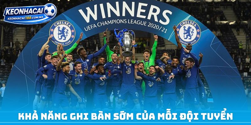Khả năng ghi bàn sớm của mỗi đội tuyển